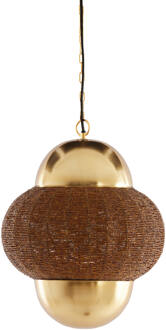 Light & Living Hanglamp 'Cetara' Kralen, 33cm, kleur Bruin/Brons - 33 cm