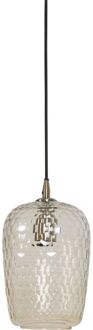 Light & Living Hanglamp Dionne 17x30cm glas en antiek brons
