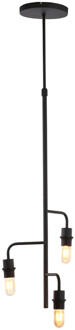 Light & Living Hanglamp 'Edisa' 3-lamps, kleur Mat Zwart