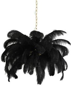 Light & Living Hanglamp Feather - 80x80x80 - Zwart