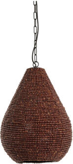 Light & Living Hanglamp 'Kabinda' Kralen, 40cm, kleur Donkerbruin