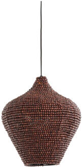 Light & Living Hanglamp 'Kalenga' Kralen, 36cm, kleur Donkerbruin - 36 cm