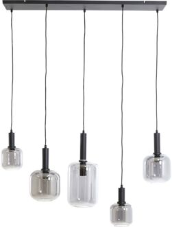 Light & Living Hanglamp Lovie 5-lichts zwart