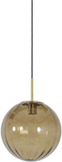 Light & Living Hanglamp Magdala - Bruin Glas - Ø30cm