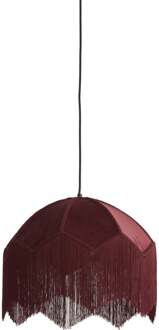 Light & Living Hanglamp Malagia Velvet Bordeaux 40cm - - Breedte: 40.00 cm