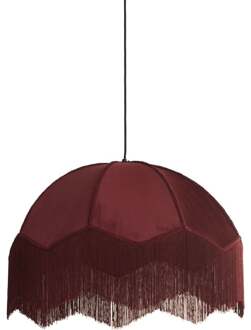 Light & Living Hanglamp Malagia Velvet Bordeaux 50cm - - Breedte: 50.00 cm