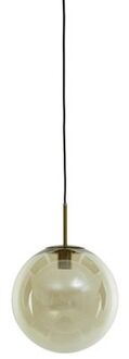 Light & Living Hanglamp Medina - Glas Amber - Ø30cm Goud