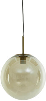Light & Living Hanglamp Medina - Glas Amber - Ø40cm Goud