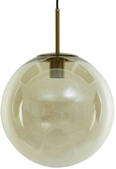 Light & Living Hanglamp Medina - Glas Amber - Ø40cm Goud