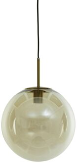 Light & Living Hanglamp Medina - Glas Amber - Ø40cm Goud