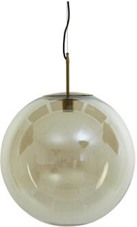 Light & Living Hanglamp Medina - Glas Amber - Ø48cm Goud