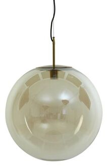 Light & Living Hanglamp Medina - Glas Amber - Ø48cm Goud