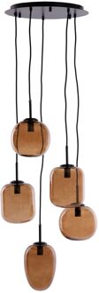 Light & Living Hanglamp MEZZA - Ø45x23cm - Bruin