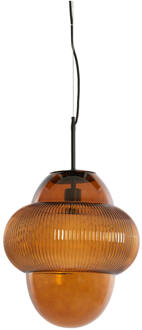 Light & Living Hanglamp 'Ovnis' Glas, 35cm, kleur Bruin - 35 cm