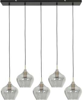 Light & Living Hanglamp Rakel - Antiek Brons - 5L 104x20x120cm Brons, Goud
