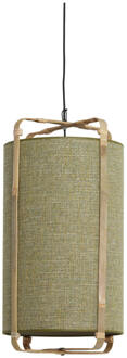 Light & Living Hanglamp 'Sendai' Jute en Bamboe, 37cm, kleur Groen - 37 cm