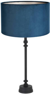 Light & Living Howell Tafellamp Zwart/Blauw