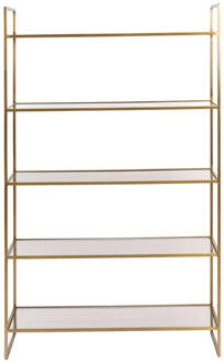 Light & Living Kast open 5L 110x40x180 cm MARIKI glas bruin-licht goud