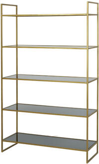 Light & Living Kast open 5L 110x40x180 cm MARIKI smoke glas-goud