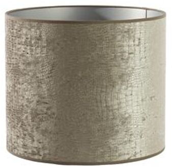 Light & Living Lampenkap cilinder CHELSEA - velours zilver