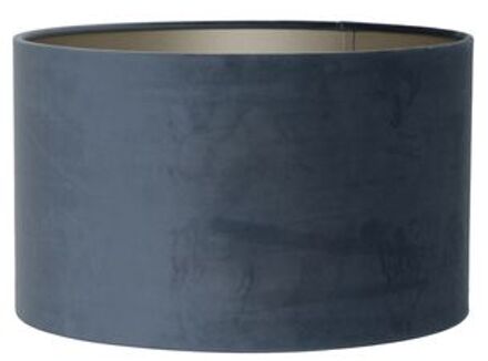 Light & Living Lampenkap cilinder VELOURS - 40-40-30cm - dusty blue Blauw