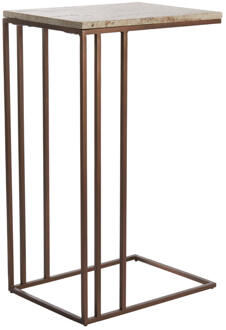 Light & Living Laptoptafel 'Roshan' Travertin, kleur Donkerbruin