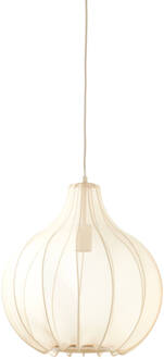 Light & Living Light and Living hanglamp - wit - textiel - 2976727 Zwart