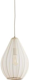 Light & Living Light and Living hanglamp - wit - textiel - 2976927 Zwart