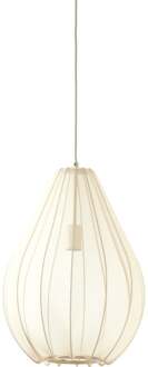 Light & Living Light and Living hanglamp - wit - textiel - 2977027 Zwart