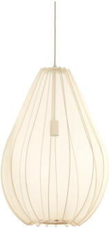 Light & Living Light and Living hanglamp - wit - textiel - 2977127 Zwart