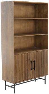 Light & Living Opbergkast 'Dubaku' Mangohout, 180 x 100cm, kleur Donkerbruin