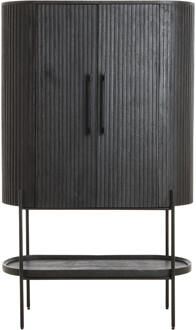 Light & Living Opbergkast 'Dumosi' Mangohout, 165 x 100cm, kleur Mat Zwart