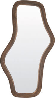 Light & Living Organische Spiegel 'Celano' Mangohout, 80 x 44cm, kleur Donkerbruin - 80 x 44 cm