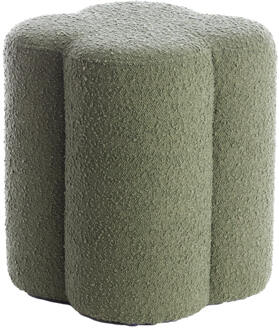 Light & Living Poef 'Nalani' Bouclé, kleur Groen