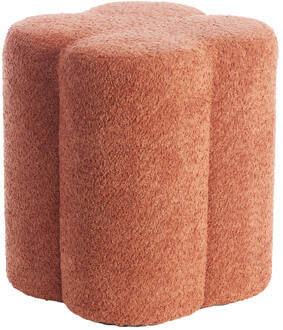 Light & Living Poef 'Nalani' Bouclé, kleur Terra