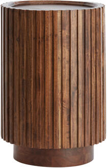 Light & Living Ronde Bijzettafel 'Kiyose' Acaciahout, 33cm, kleur Bruin - 33 cm
