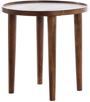 Light & Living Ronde Bijzettafel 'Qiano' Acaciahout, Ø45cm - 45 cm