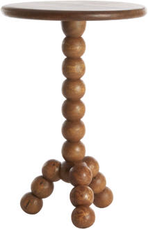 Light & Living Ronde Bijzettafel 'Veglio' Mangohout, kleur Bruin