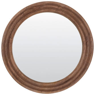 Light & Living Ronde Spiegel 'Florion' Mangohout, 100cm - 100 cm