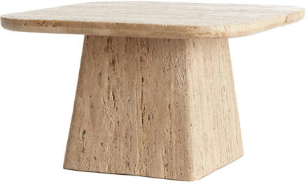 Light & Living Salontafel 'Kepami' Travertin, 60 x 60cm, kleur Zand - 60 x 60 cm