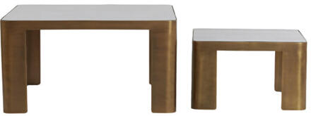 Light & Living Salontafel 'Oxe' Set van 2 stuks, kleur Antiek Brons