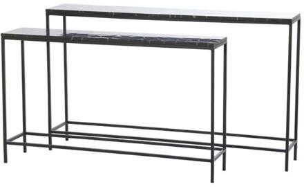 Light & Living Side MORENA - 140x25x82cm - Zwart - Set van 2