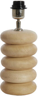 Light & Living Tafellamp 'Budongo' Mangohout, 21cm, kleur Naturel (excl. kap) - 21 cm