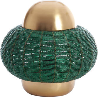 Light & Living Tafellamp 'Cetara' Kralen, 26cm, kleur Donkergroen/Brons