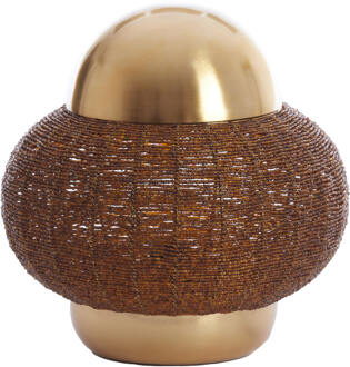 Light & Living Tafellamp 'Cetara' Kralen, 33cm, kleur Bruin/Brons