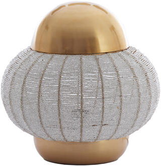 Light & Living Tafellamp 'Cetara' Kralen, 33cm, kleur Zilver/Brons