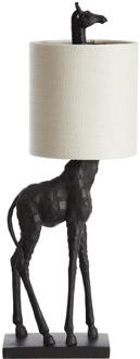 Light & Living Tafellamp 'Giraffe' 68cm, kleur Zwart/Crème - 68 cm