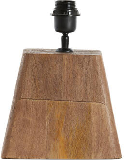 Light & Living Tafellamp 'Kardan' Mangohout, 19cm hoog, kleur Bruin (excl. kap)