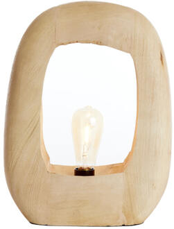 Light & Living Tafellamp 'Kelafo' Mangohout, 40cm, kleur Naturel