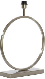 Light & Living Tafellamp 'Liva' 47cm hoog, kleur Nikkel (excl. kap)